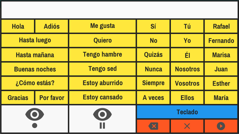 Alto contraste con control de mirada