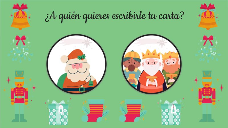 Escribe tu carta a Papá Noel o a los Reyes Magos