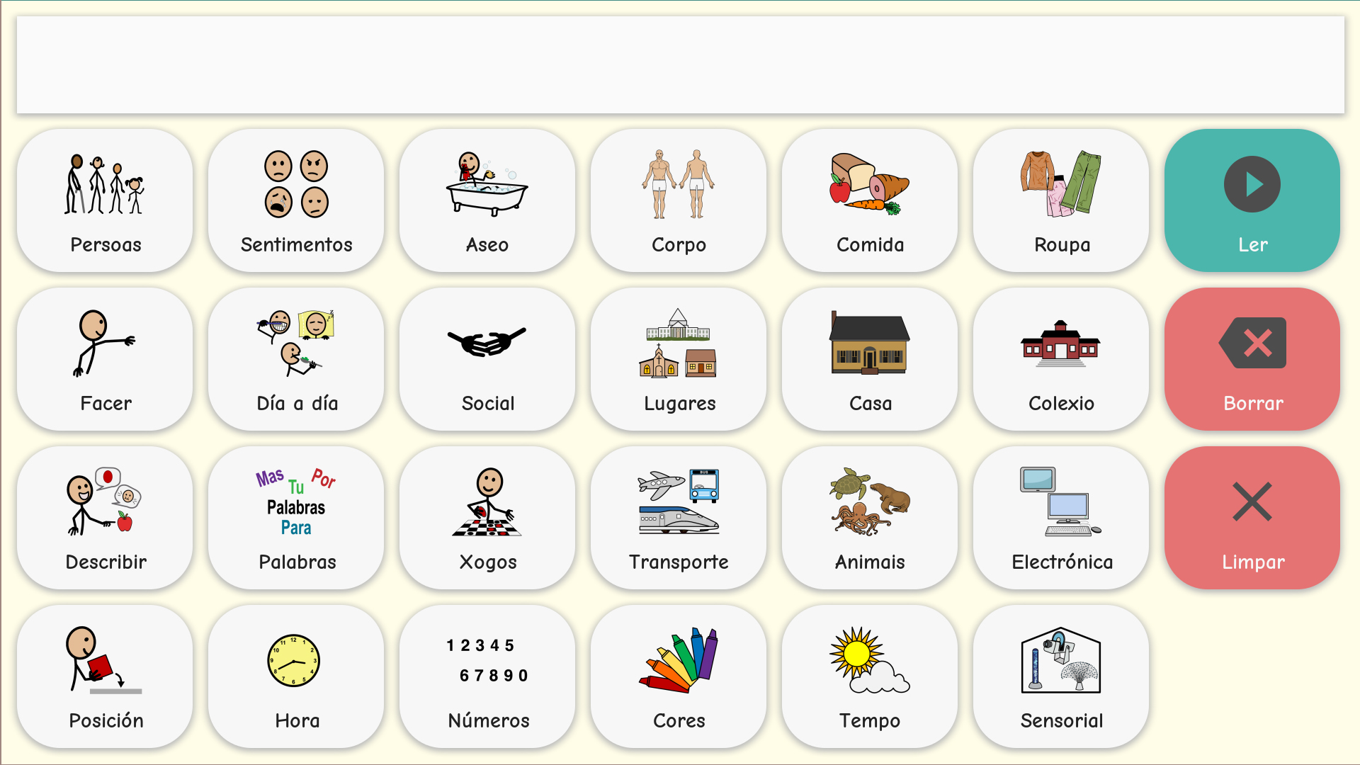 Comunicador pictos Verbo 1.0 Gallego