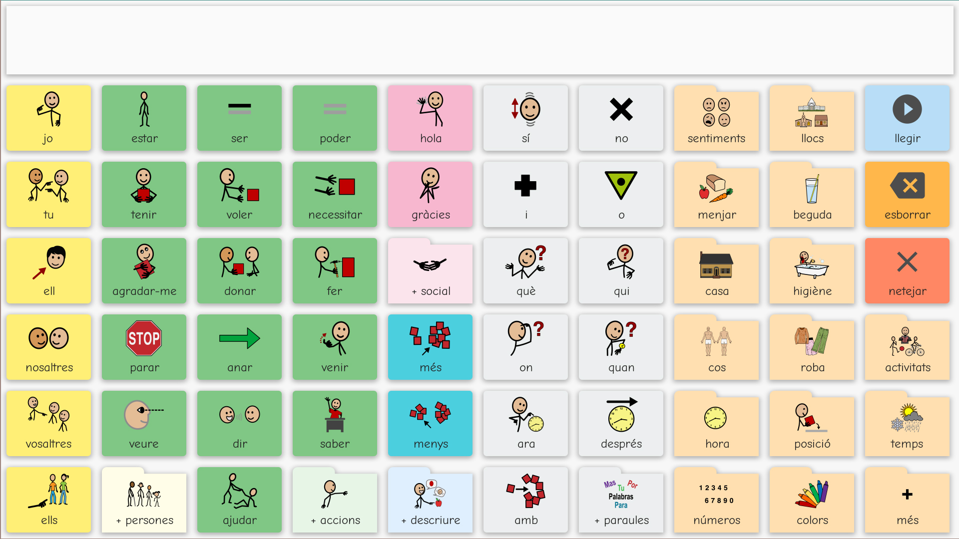 Comunicador núcleo Verbo 1.0 catalán