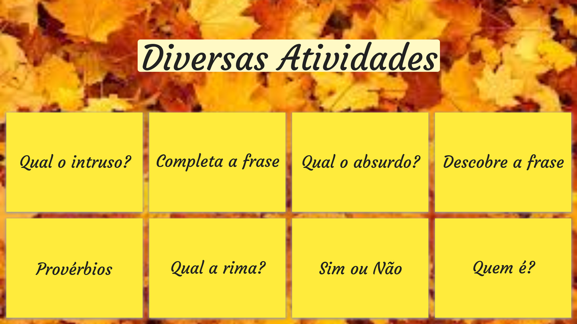Diversas actividades – estimulación lingüística