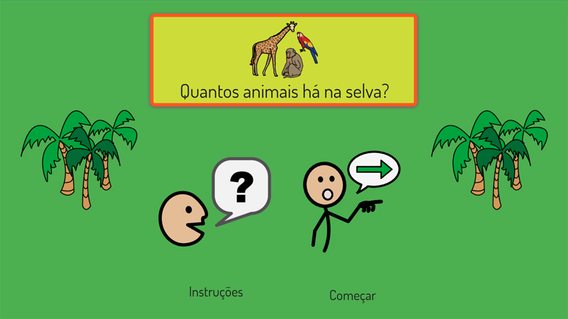 Juego de sumas simples en la jungla