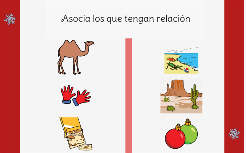 Juego de asociación Navidad